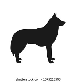 Dog Silhouette Husky. Vector Icon