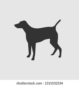 Dog Silhouette Icon. Animal Illustration. Applied as Trendy Symbol for Design Elements, Websites, Presentation and Application - Vector. 