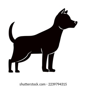 dog silhouette icon on white background