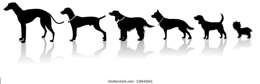 Dog silhouette icons