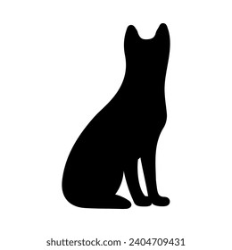 Dog silhouette illustration on isolated background