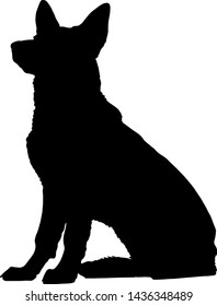 Dog silhouette illustration - Vector 