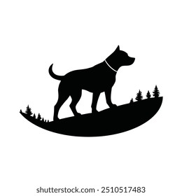 Dog Silhouette illustration  With Vector File