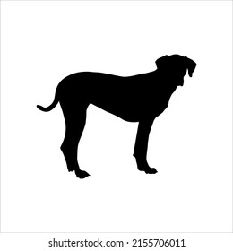Dog Silhouette for Logo, Art Illustration, Apps, Pictogram, Website, or Graphic Design Element. Vector Illustration 