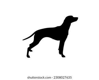 Dog Silhouette for Logo, Art Illustration, Apps, Pictogram, Website, or Graphic Design Element. Vector Illustration 