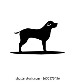 dog silhouette logo design vector illustration on white background