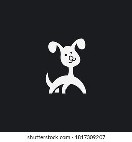 Diseño del logo de la silueta de perro. Ilustración del vector