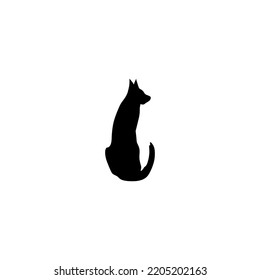 dog silhouette logo and icon