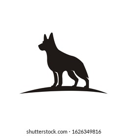 Dog silhouette Logo Template. Vector Illustrator