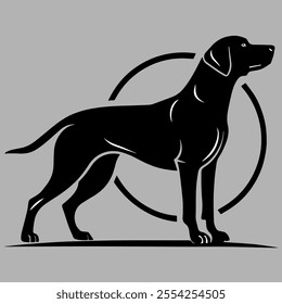 dog silhouette logo vector design