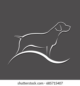 Dog Silhouette Logo. Vector Illustration