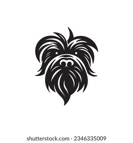 Dog silhouette logo vector on white background