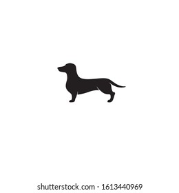 dog silhouette logo vector template 