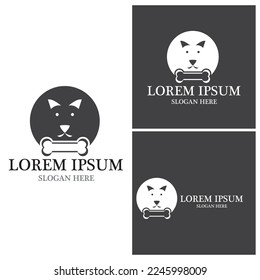 Dog silhouette logo vector template