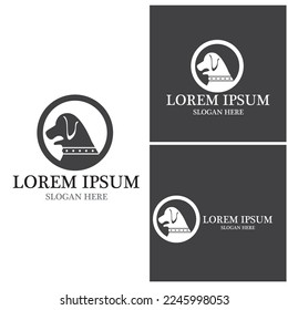 Dog silhouette logo vector template