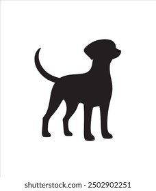 Dog silhouette vactore for dog t-shirt design