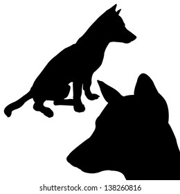 Dog silhouette vector