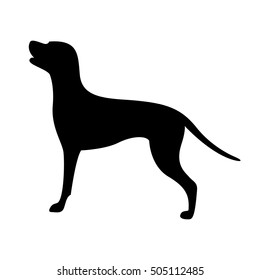 dog silhouette, vector