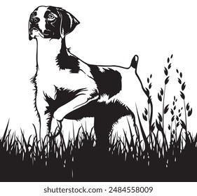 diseño de Arte vectorial de silueta de perro