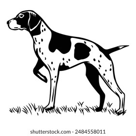 diseño de Arte vectorial de silueta de perro