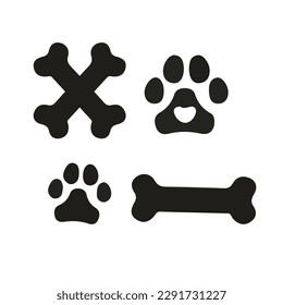Dog Silhouette Vector Art, Icons design