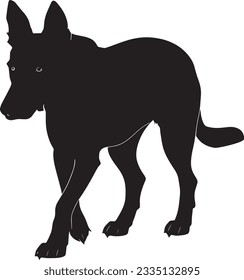 Dog Silhouette Vector Art Icons.