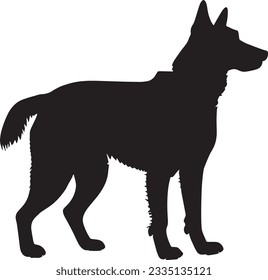 Dog Silhouette Vector Art Icons.