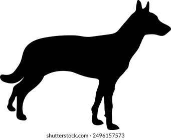 Dog silhouette vector art illustration black silhouette dog.