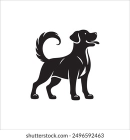 Dog silhouette vector art illustration