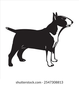 Ilustración de Arte vectorial de silueta de perro.