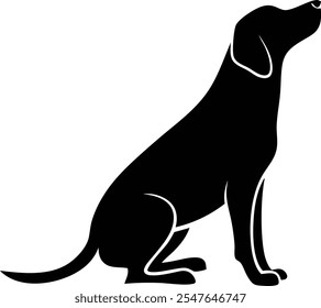 Dog silhouette vector art illustration