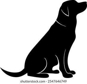 Dog silhouette vector art illustration