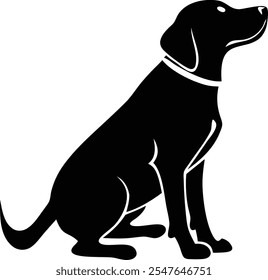 Dog silhouette vector art illustration