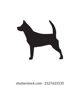 dog silhouette vector art image