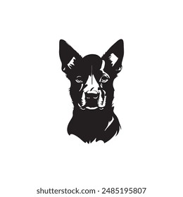 Dog  silhouette  vector design eps