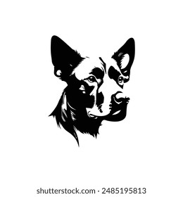 Dog  silhouette  vector design eps