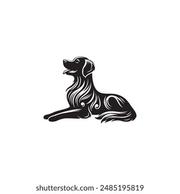 Dog  silhouette  vector design eps