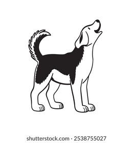 Dog silhouette vector design eps