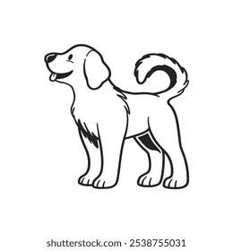 Dog silhouette vector design eps