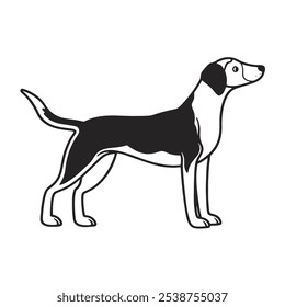 Design vetorial de silhueta do cão eps
