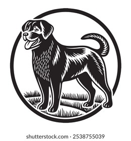Dog silhouette vector design eps
