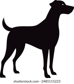 dog silhouette vector design with a white background