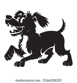 dog silhouette vector design with white background