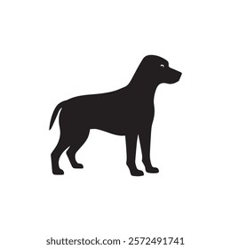 dog silhouette vector design with a white background