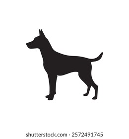 dog silhouette vector design with a white background