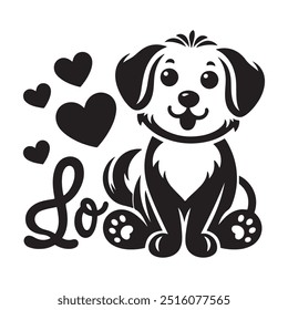 Dog Silhouette vector eps Dog illustration,  art, Dog Drawing