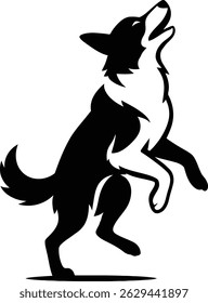 Dog Silhouette Vector for Etsy and Print Shops, Pet Art for Graphic Resource Use.