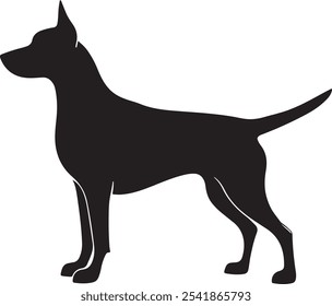 Dog silhouette vector illustraiotn art