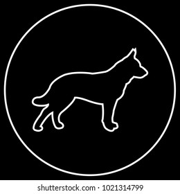 Dog silhouette, Vector illustration