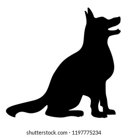 Dog Silhouette Vector Illustration